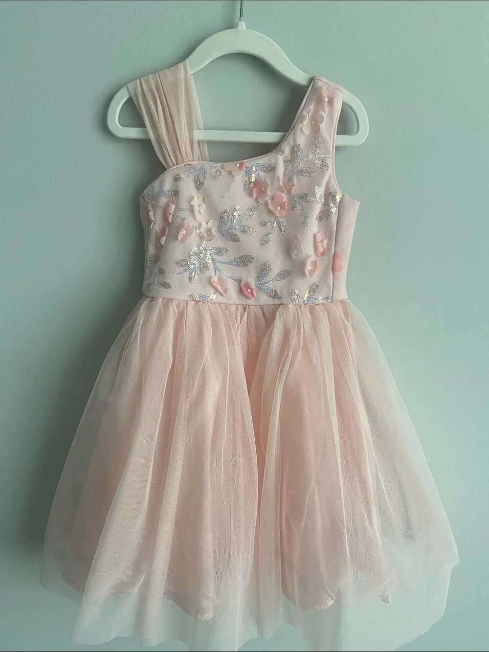 Pink Floral Tulle Party Dress Cat and Jack size 4/5 xs